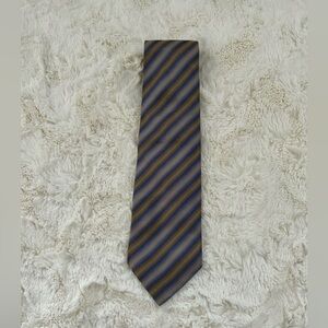 Joseph Abboud Diagonal Pattern Tie in Blue and Gold
